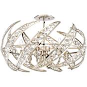 Quoizel Crescent 6 Light 25" Wide Semi-Flush Ceiling Fixture Polished Nickel