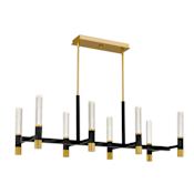 Quoizel Davies 44" Wide LED Linear Chandelier Brushed Gold