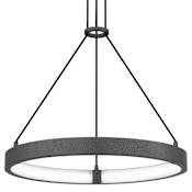 Quoizel Drury 24" Wide LED Ring Chandelier Pewter Cast Iron