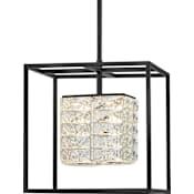 Quoizel Dazzle 12" Wide Crystal Pendant Matte Black