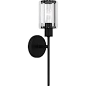 Quoizel Isla 17" Tall Bathroom Sconce with Crystal Shade Matte Black