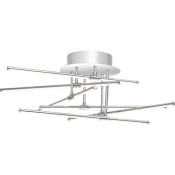 Quoizel Lightshow 22-1/4" Wide Integrated LED Semi-Flush Ceiling Fixture with Acrylic Shades Polished Chrome