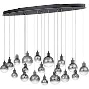 Quoizel Shadow 19 Light 43" Wide LED Linear Pendant Black Chrome