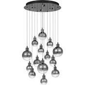 Quoizel Shadow 14 Light 19" Wide LED Multi Light Pendant Black Chrome