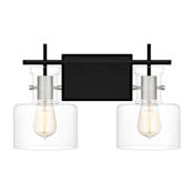 Quoizel Pensbury 2 Light 16" Wide Bathroom Vanity Light Matte Black