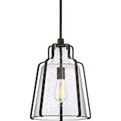 Quoizel Haverford 13" Wide Pendant Rustic Black