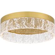 Quoizel Vistaria 14" Wide Flush Mount Drum Ceiling Fixture Brushed Gold