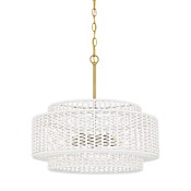 Quoizel Teton 5 Light 20" Wide Pendant Brushed Gold