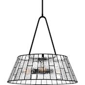 Quoizel Rainier 4 Light 22" Wide Multi Light Pendant Matte Black