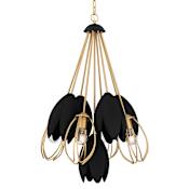 Quoizel Seraphina 4 Light 23" Wide Pendant Brushed Weathered Brass