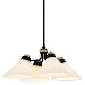 Quoizel Graft 4 Light 25" Wide Chandelier Matte Black