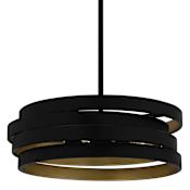 Quoizel Berner 3 Light 16" Wide Pendant Matte Black