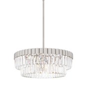 Quoizel Starlight 4 Light 19" Wide Crystal Pendant Brushed Nickel
