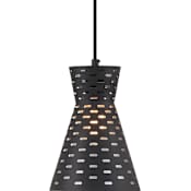 Quoizel Serrano 7" Wide Mini Pendant Matte Black