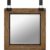 Quoizel Hartley 24" W x 29" H Rustic Square Wood Framed Bathroom Wall Mirror N/A