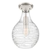 Quoizel Genie 9" Wide Semi-Flush Ceiling Fixture Brushed Nickel