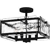Quoizel 4 Light 15" Wide Semi-Flush Ceiling Fixture Earth Black
