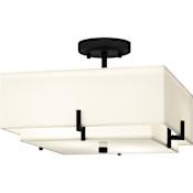 Quoizel Renzo 2 Light 15" Wide Semi-flush Ceiling Fixture Matte Black