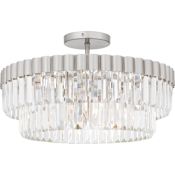 Quoizel Starlight 4 Light 19" Wide Semi-Flush Ceiling Fixture Brushed Nickel