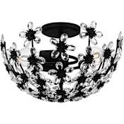 Quoizel Rosemary 3 Light 16" Wide Semi-Flush Bowl Ceiling Fixture Matte Black