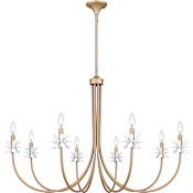 Quoizel Remy 8 Light 42" Wide Taper Candle Style Chandelier Bronze Gold
