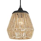 Quoizel Romain Single Light 9" Wide Cage Mini Pendant Earth Black