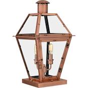 Quoizel Rue De Royal 2 Light 19" Tall Outdoor Pier Mount Post Light Aged Copper