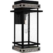 Quoizel Strader 20" Tall Outdoor Wall Sconce with Seedy Glass Shade Matte Black