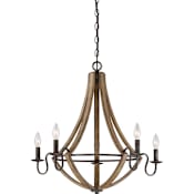 Quoizel Shire 5 Light 26-1/2" Wide Chandelier Rustic Black