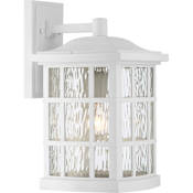 Quoizel Stonington 1 Light 16" Tall Outdoor Wall Sconce with Clear Water Glass Fresco