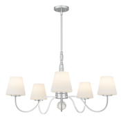 Quoizel Stone 5 Light 35" Wide Chandelier Polished Chrome