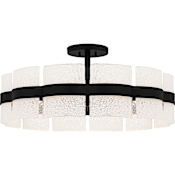 Quoizel Sweeney 6 Light 30" Wide Semi-Flush Drum Ceiling Fixture / Converts to Pendant Matte Black
