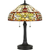 Quoizel Quinn 2 Light 23" Tall Tiffany Table Lamp Vintage Bronze