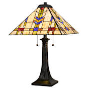 Quoizel Draxen 24" Tall Tiffany Table Lamp Valiant Bronze