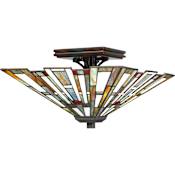 Quoizel Maybeck 2 Light 15" Wide Semi-Flush Ceiling Fixture Valiant Bronze