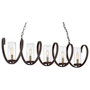 Quoizel Tumult 5 Light 40" Wide Chandelier Western Bronze
