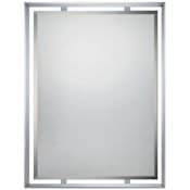 Quoizel Gonzales 26" W x 34" H Rectangular Framed Bathroom Mirror Polished Chrome