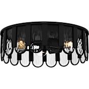 Quoizel Vera 3 Light 16" Wide Flush Mount Drum Ceiling Fixture Matte Black
