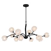 Quoizel Walker 12 Light 40" Wide Abstract Chandelier Matte Black