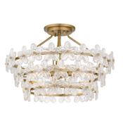 Quoizel Wright 4 Light 21" Wide Semi-Flush Ceiling Fixture Brushed Gold