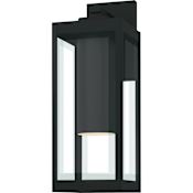 Quoizel Westover 17" Tall Outdoor Wall Sconce with Beveled Glass Shade Earth Black