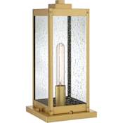 Quoizel Westover 16" Tall Outdoor Pier Mount Post Light Antique Brass