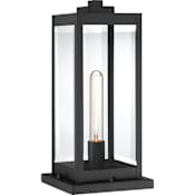 Quoizel Westover 16" Tall Outdoor Pier Mount Post Light Earth Black