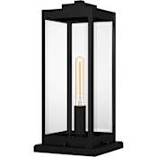 Quoizel Westover 19" Tall Outdoor Pier Mount Post Light Earth Black