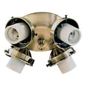 Quorum International 4 Light Ceiling Fan Light Kit Antique Brass