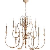 Quorum International Salento 9 Light 41" Wide 2 Tier Chandelier French Umber