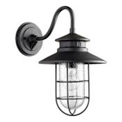 Quorum International Moriarty Single Light 15-3/4" Tall Outdoor Wall Sconce Black