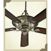 Quorum International 56" Five Blade Indoor Fan from the Salon Collection Antique Flemish