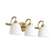 Quorum International Reyes 3 Light 25" Wide Vanity Light Aged Brass