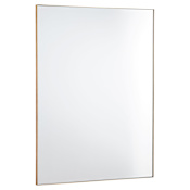 Quorum International Rectangular 30" W x 40" H Modern Rectangular Metal Framed Bathroom Wall Mirror Gold